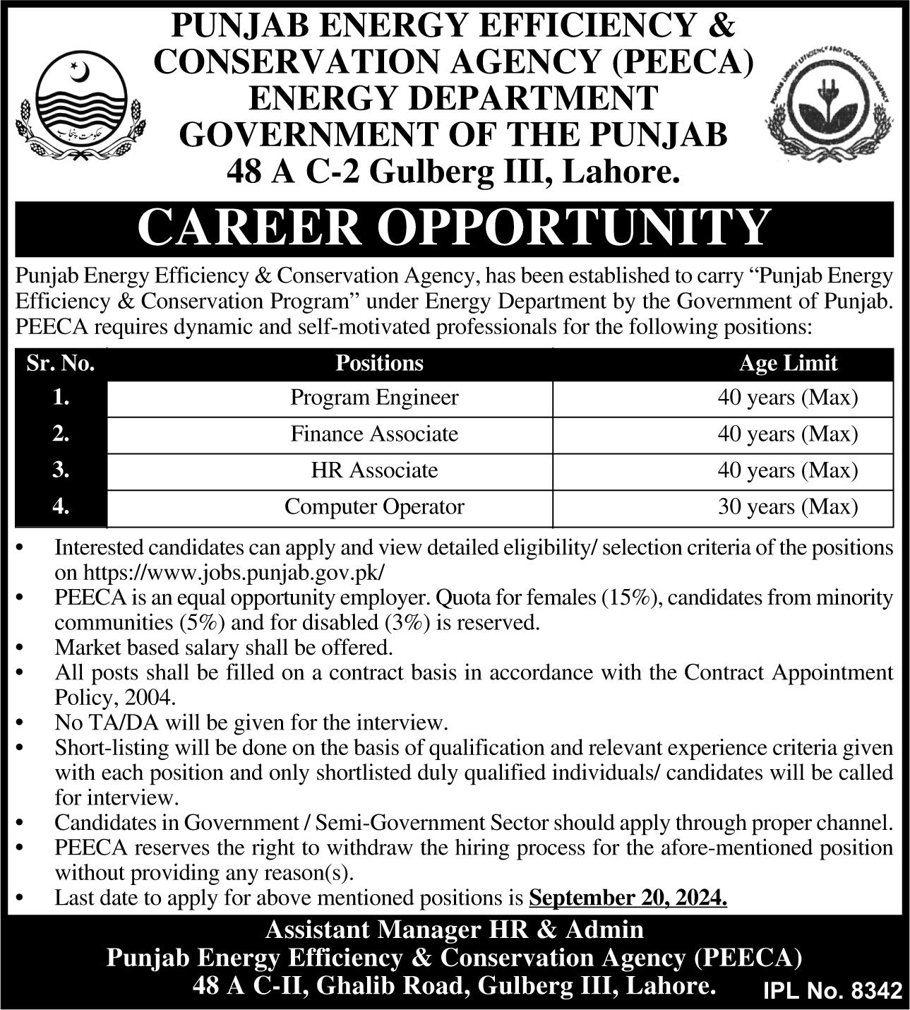 Energy Department of Punjab New Computer Operator Job 2024 Apply Online